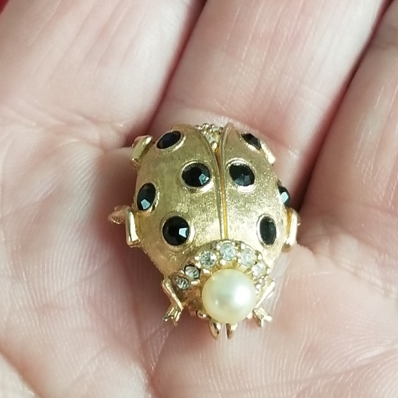 Ciner Vintage Beetle Bug Brooch